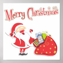 Santa Merry Christmas Print