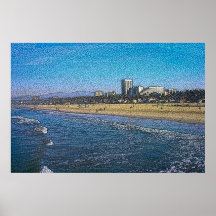 Santa Monica Beach Batik Posters