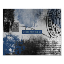 Santa Monica Bl Sign Photograph