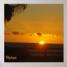 Santa Monica Sunset Poster