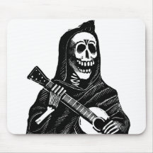 Santa Muerte with Guitar circa early 1900s Mouse Pads