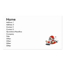 Santa playing football business card templates
