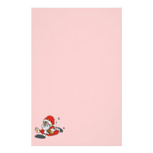 Santa playing football custom stationery