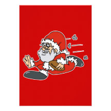 Santa playing football personalized announcement