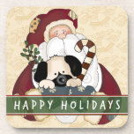 Santa Puppy Drink Coasters