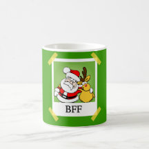 Santa & Reindeer  BFF's Coffee Mug