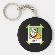 Santa & Reindeer  BFF's Key Chain