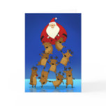 Santa & Reindeer (Blank Card)