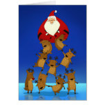 Santa & Reindeer (Blank Card)