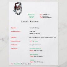 santa resume flyer