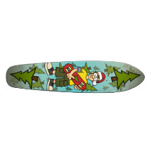 Santa Skater Boy Skate Deck