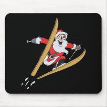 Santa Skiing Mousepad