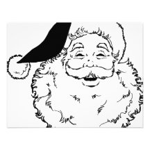 Santa Smiling Personalized Announcements