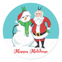 Santa Snowman Photo