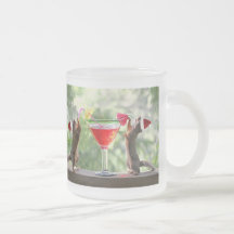 Santa Squirrels Drinking a Cocktail Mugs