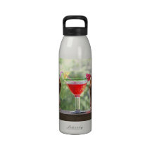 Santa Squirrels Drinking a Cocktail Drinking Bottle