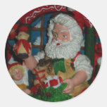 Santa Visits Round Sticker