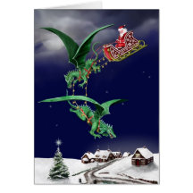 Santas Dragon Sleigh Card