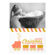 SANTA'S EXPRESS PHOTO CARD INVITE