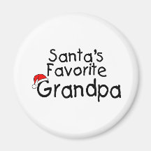Santas Favourite Grandpa Fridge Magnet
