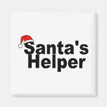 Santas Helper Black Magnets