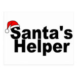 Santas Helper Black Post Card