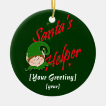 Santa's Helper Christmas Ornaments