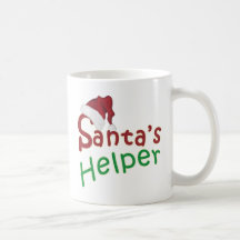 Santa's Helper Christmas Santa Hat Design Mugs