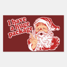 Santas Huge Package Rectangle Stickers