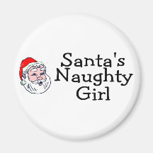 Santas Naughty Girl Refrigerator Magnets