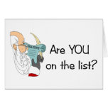 Santa's Naughty List Greeting Card
