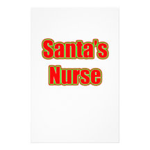 Santa's Nurse Personalized Stationery