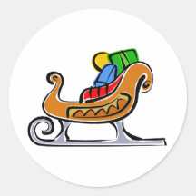 Santas sleigh sticker
