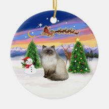 Santas Take Off - Himalayan 7 Christmas Ornament