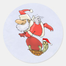 Santa's Turtle Helper Sticker
