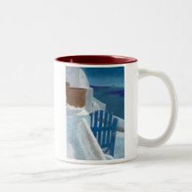 Santorini Gate Coffee Mug