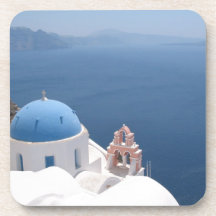 Santorini Greece Drink Coasters