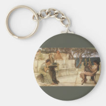Sappho and Alcaeus by Sir Lawrence Alma Tadema Key Chain