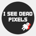 Sarah Marshall Dead Pixels Round Sticker