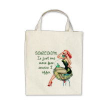 Sarcasm Pin Up Girl Tote Bag
