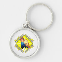 Sarcoma Cancer Fight Rosie The Riveter Key Chain