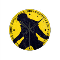 Sasquatch Bigfoot Warning Clock! wall clocks