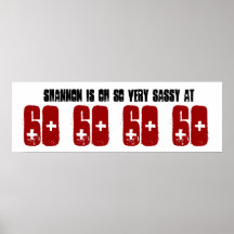 Sassy 60 Sixty Birthday Party Banner Custom Name Print