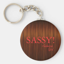 Sassy Auburn Girl Auburn Hair Keychain