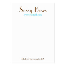 Sassy Bow & Jewellery Display Card Business Cards