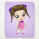 Sassy Cute Chibi Girl Mousepad