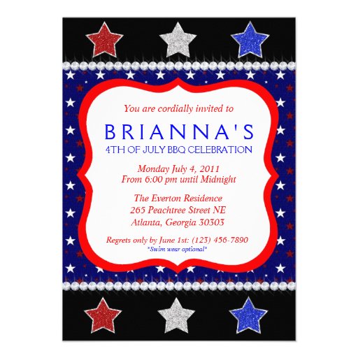 Sassy Fourth of July Invite
