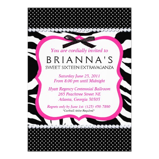 Sassy Sweet Sixteen Invite