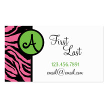 Sassy Zebra Business Card