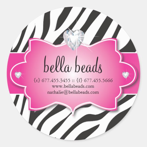 Sassy Zebra Jewellery Designer Stickers
